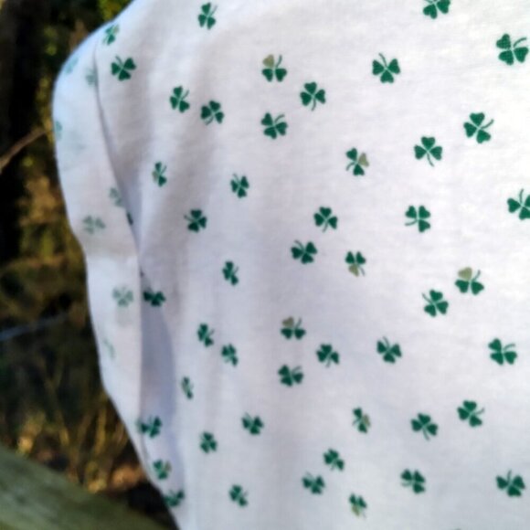 C&C California Vintage 80's Shamrock on White VNeck Tee Shirt Sz M - Picture 4 of 7